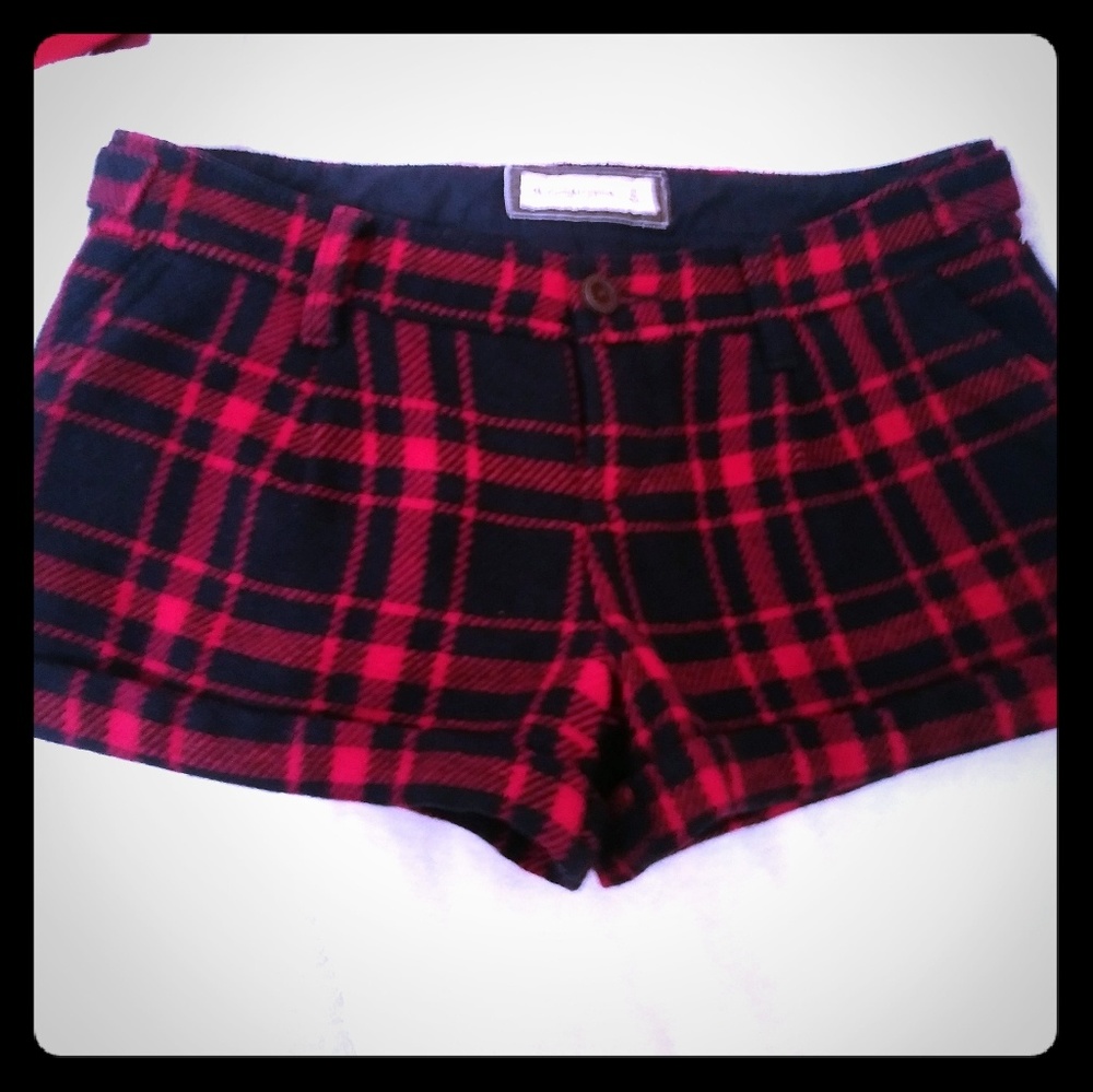 Plad wool pleated Abercrombie shorts